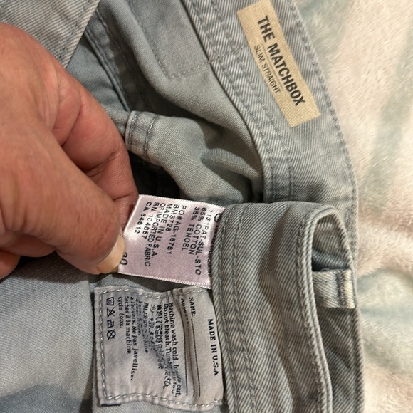 AG Matchbox Sz 30 65% Cotton 35% Tencel sea foam Gray. - Picture 6 of 6